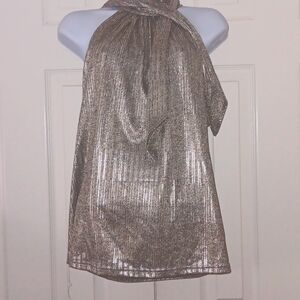 NWT Antropologie gold less leaves M.